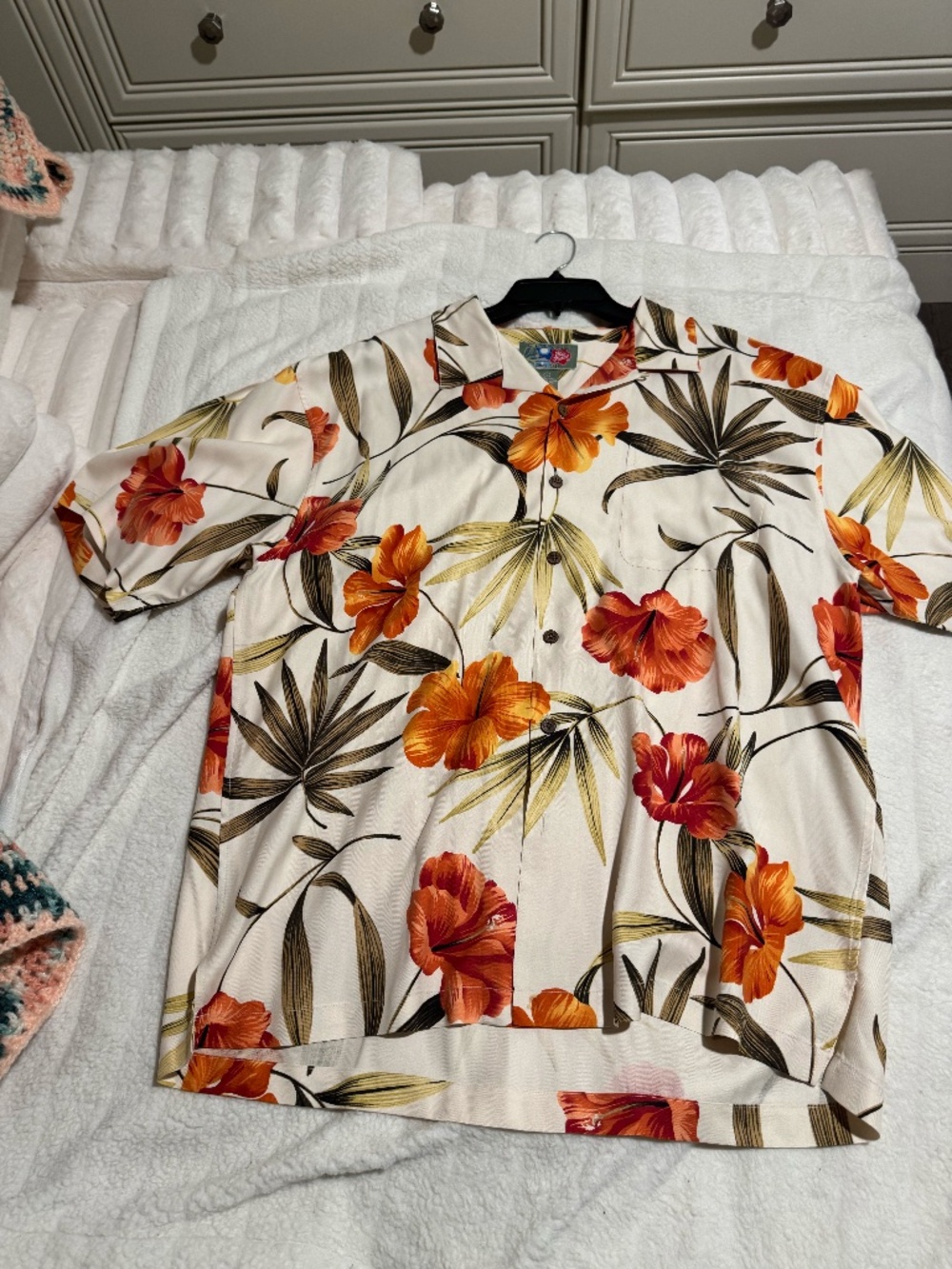 100% silk floral shirt